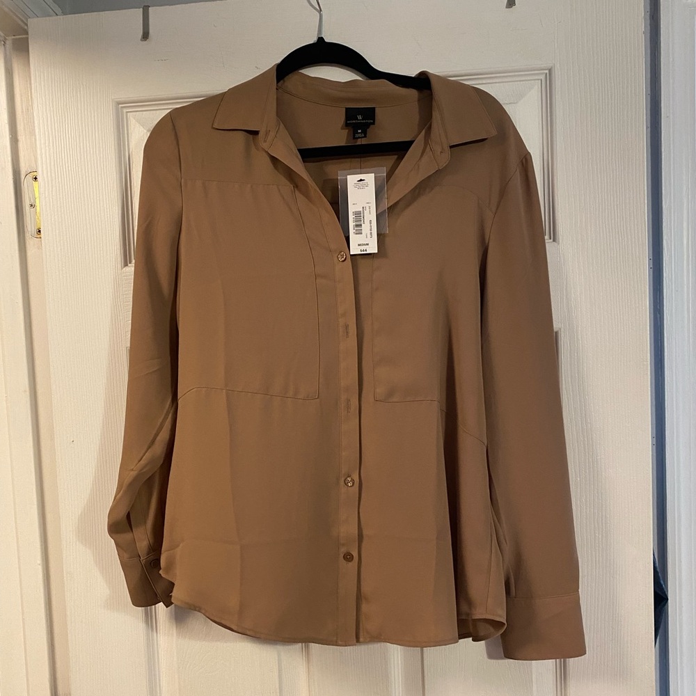 Worthington Plus Womens Soft Blouse
